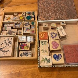Wooden Rubber Stamp Collection